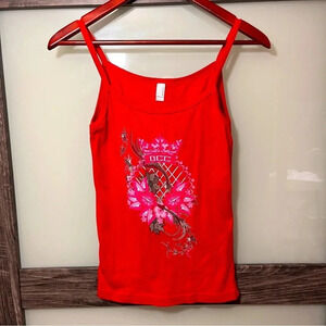 American Apparel Red OCC Floral Tank